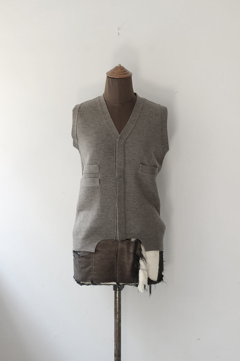 JUN MIKAMI "knit vest" (gray) – lillt-store