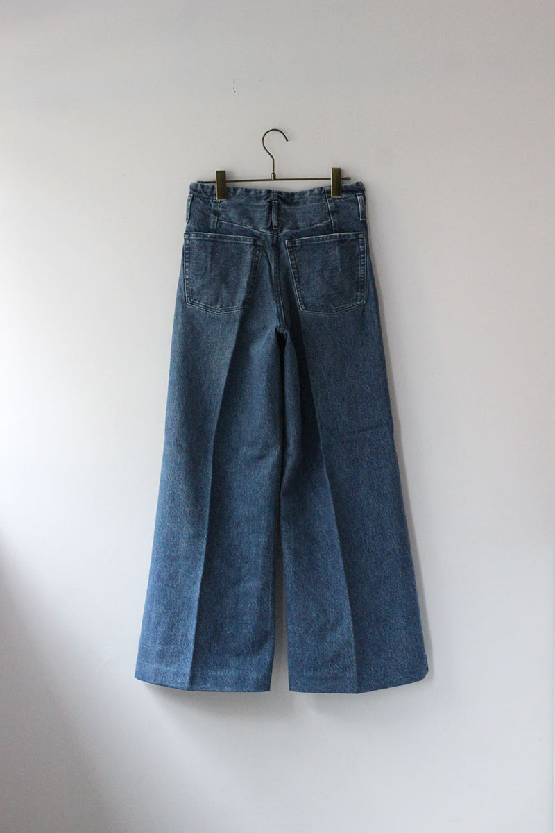 【新品タグ付】サイズ31／TANAKA THE WIDE JEAN TANAKA - WIDE JEAN TROUSERS / デニムワイドパンツ