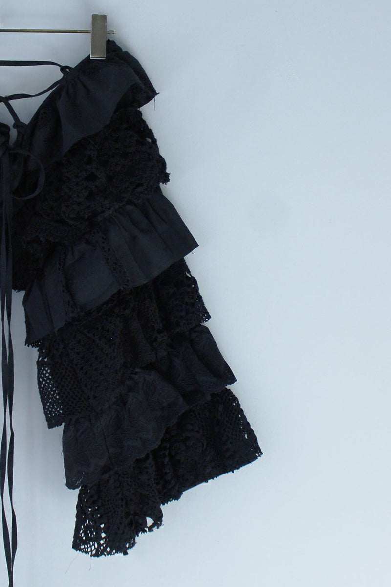 MALION vintage “cutwork lace bolero (black)” – lillt-store