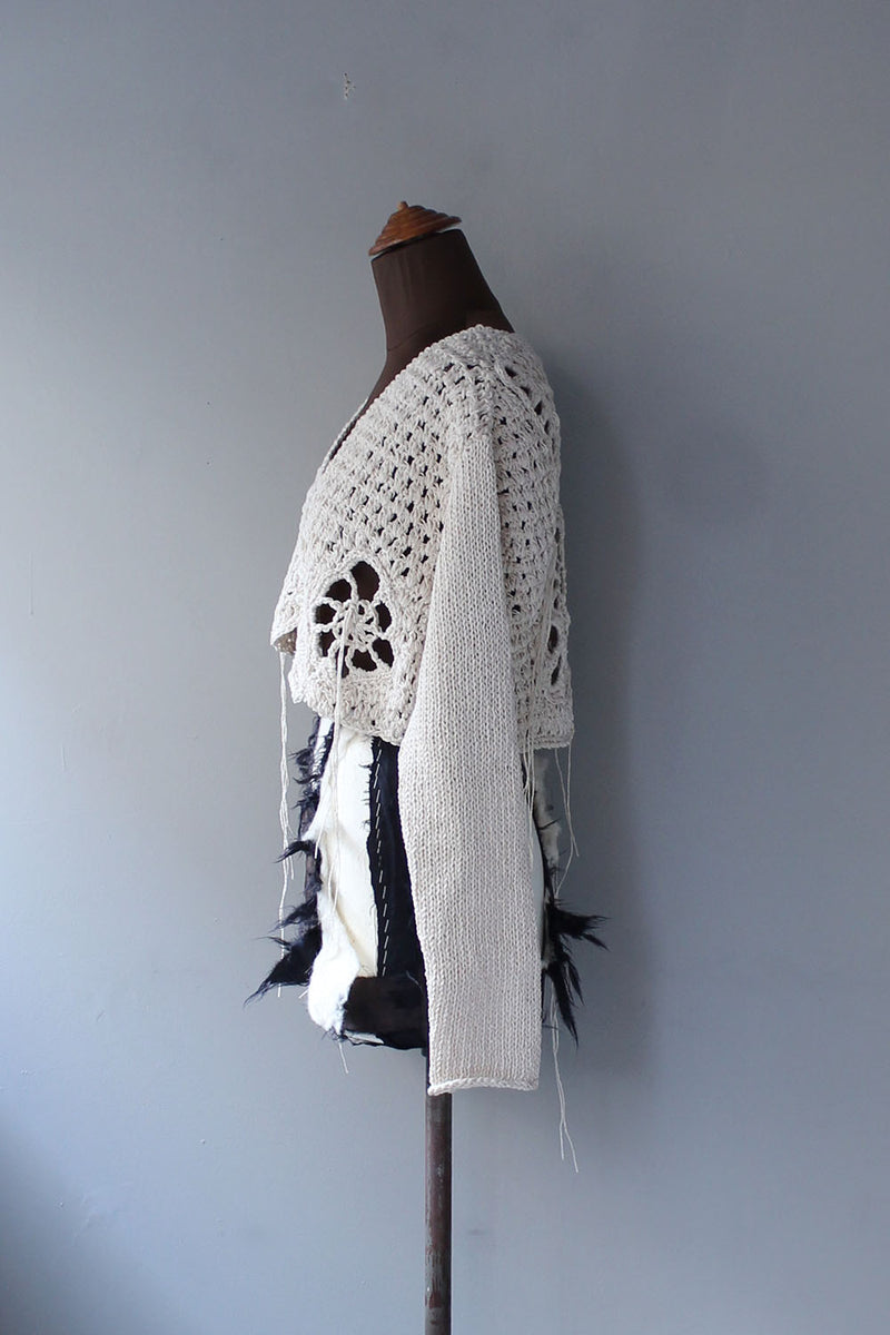 ERiKOKATORi “motif konjac hand knit cardigan (natural)”