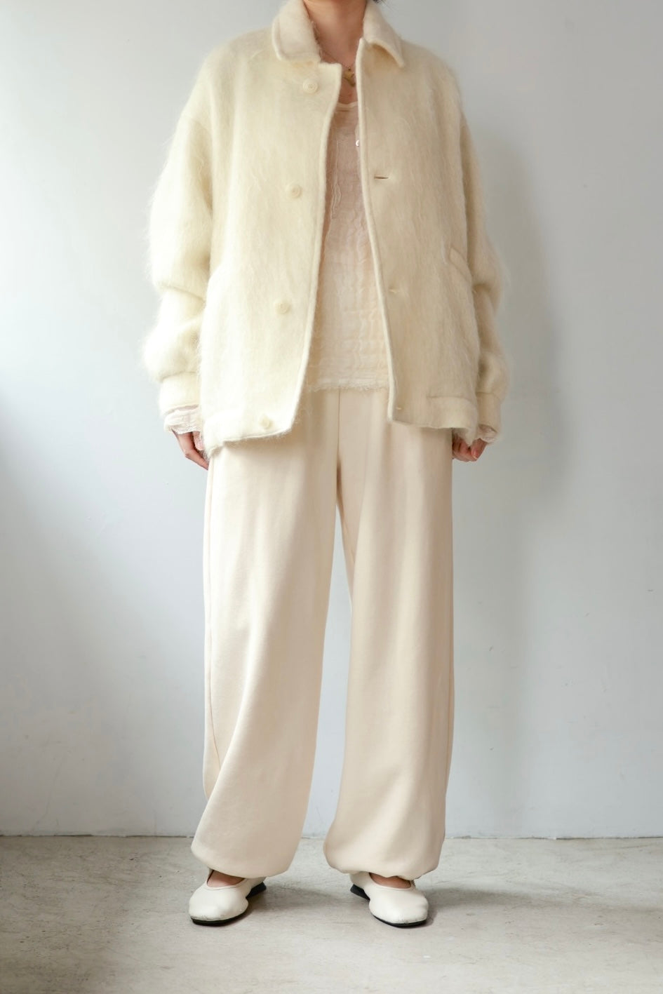 ERiKO KATORi "sweat wide pants" (ivory)