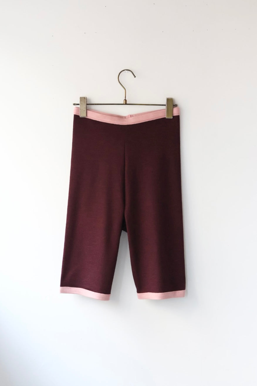 fifi collection "Merino wool trim biker pants" (burgundy)