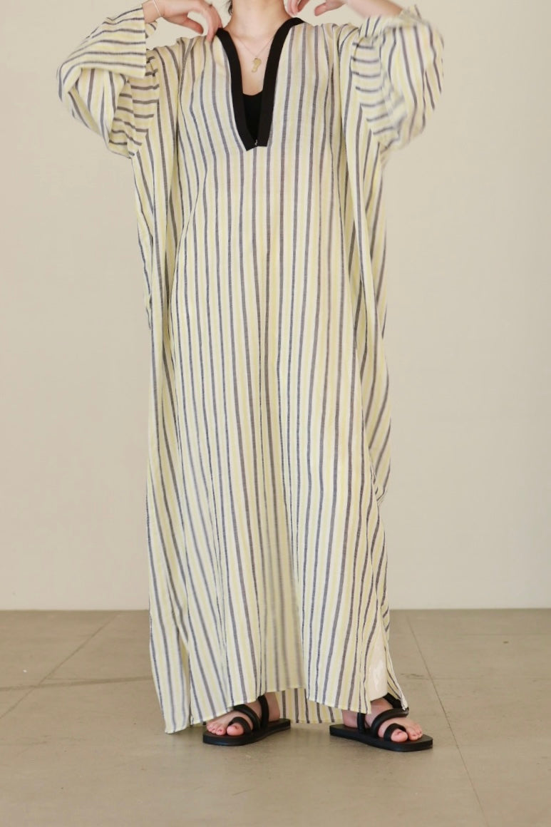 charrita "vestido geraba" (yellow stripe)