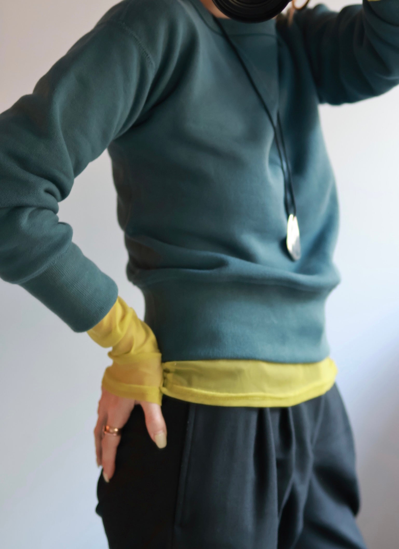 fifi "set in sleeve sweat" (green)