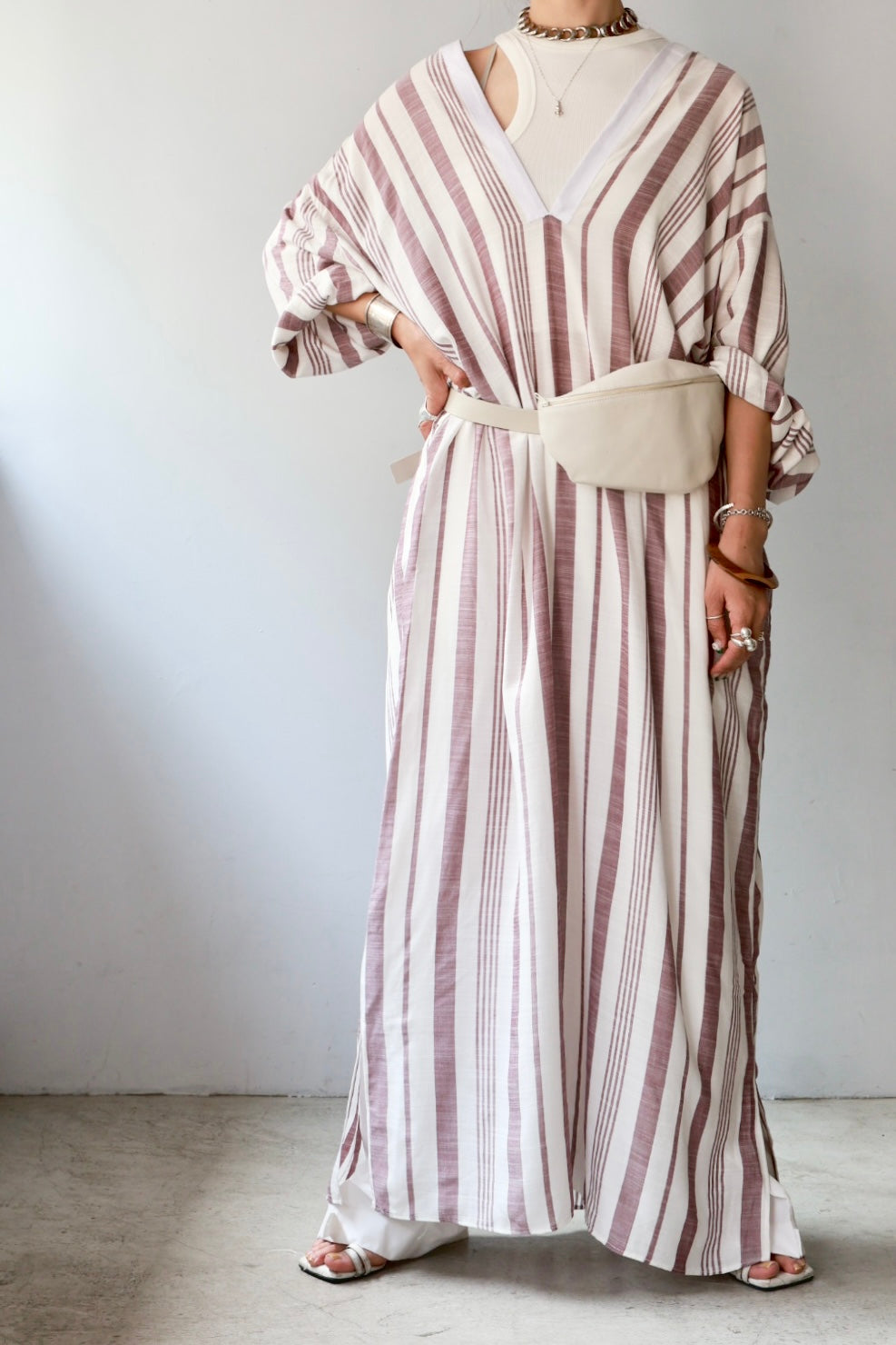 charrita "vestido geraba" (rose stripe)