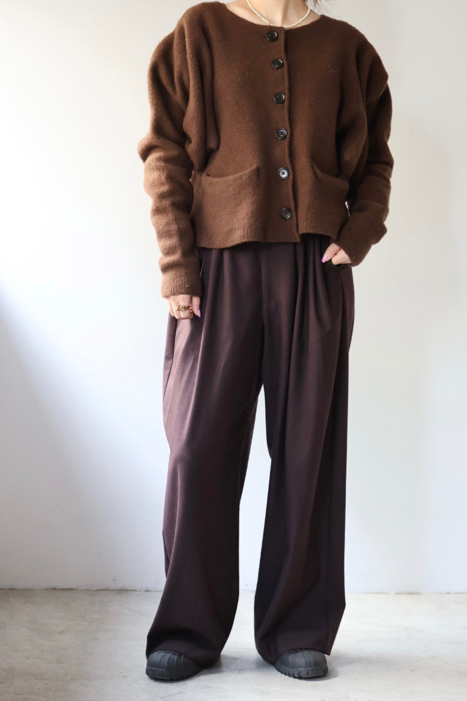 Pillings "inside puff Cardigam" (brown)