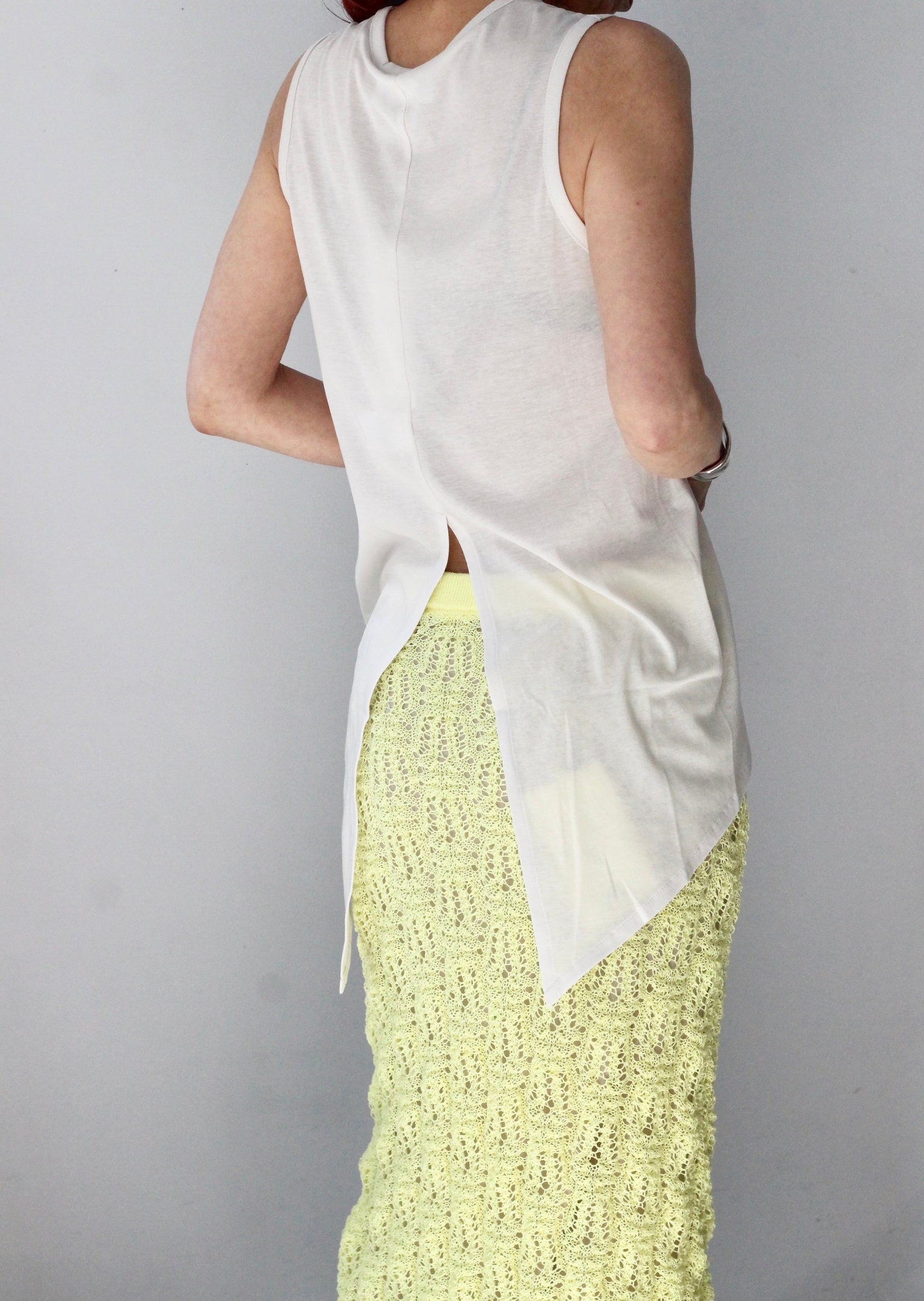 MARGE "back slit tank top" (light gray)