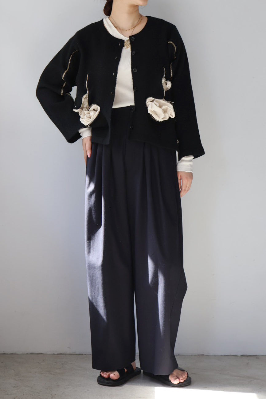 Pillings "inside zip cardigan" (black)