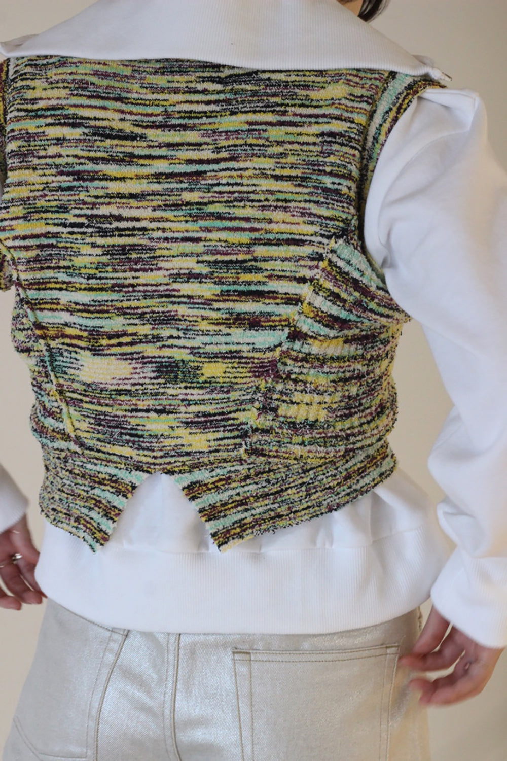 JUN MIKAMI "confetti yarn vest" (yellow)