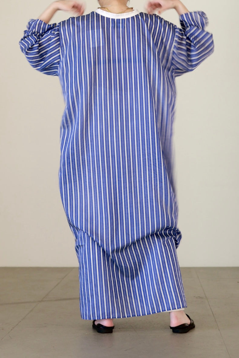 charrita "vestido geraba" (blue stripe)