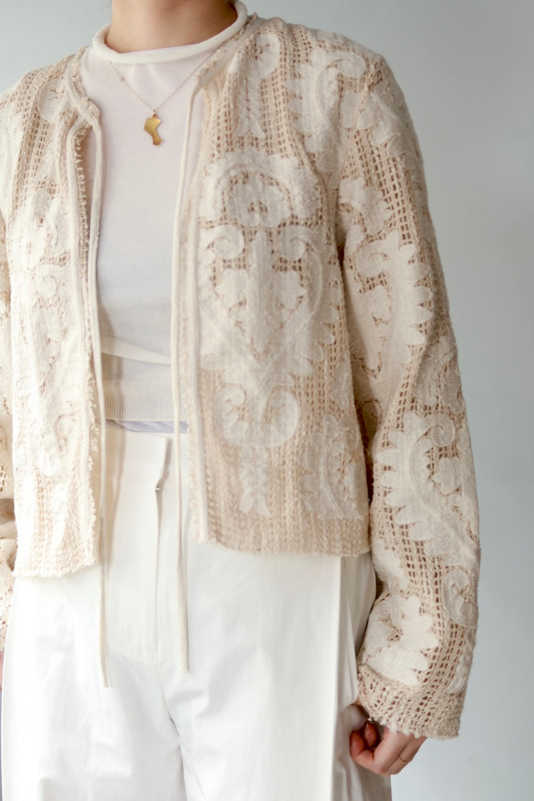 VILLD "chain embroidery lace Jacket"