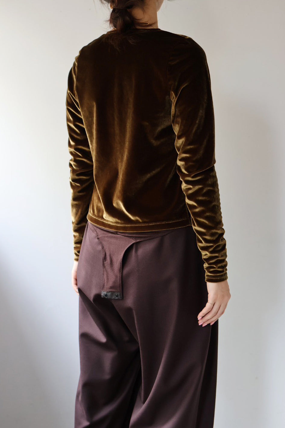JUN MIKAMI "velvet cardigan" (brown)