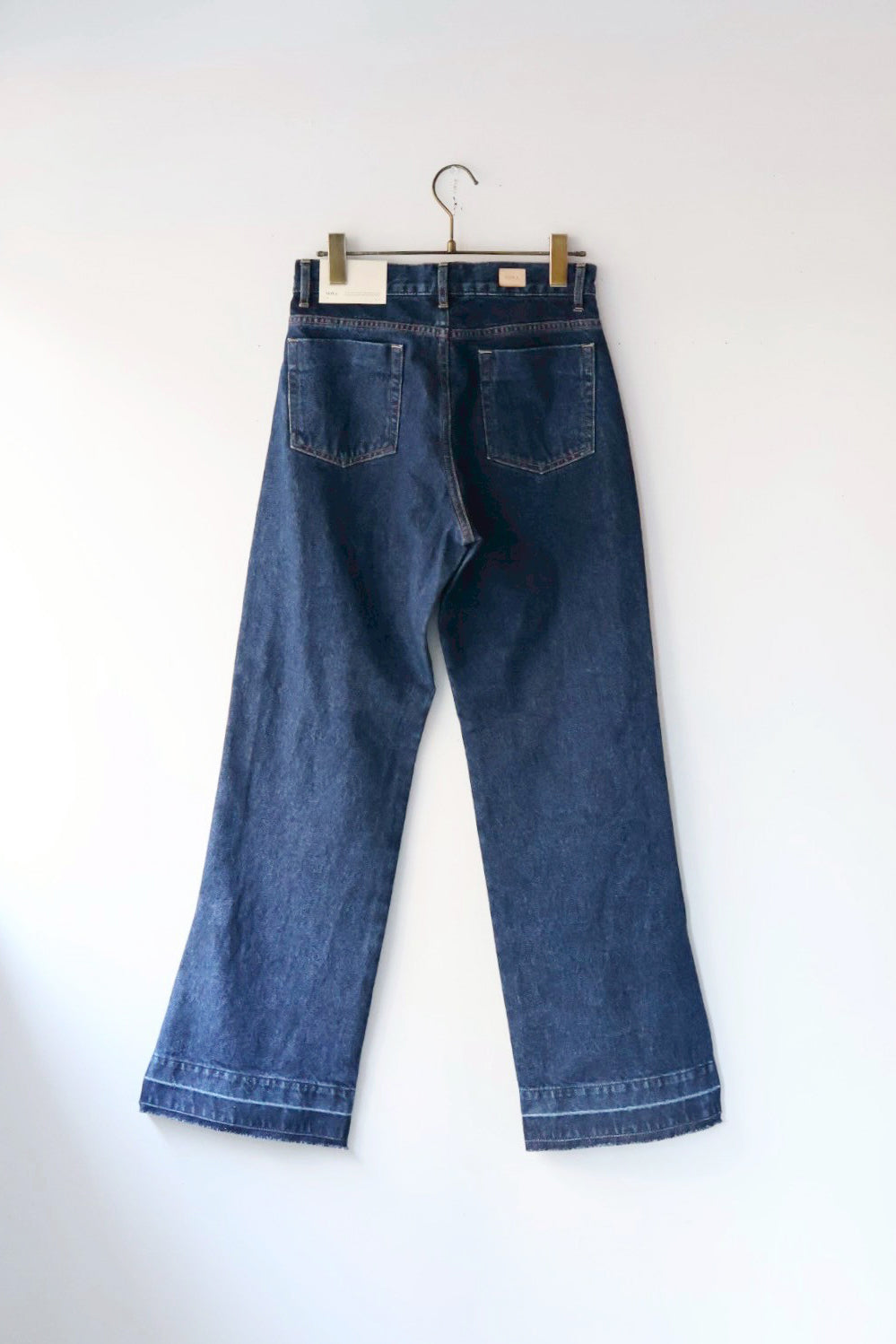NEPLA "side pleat straight pants" (blue fade)
