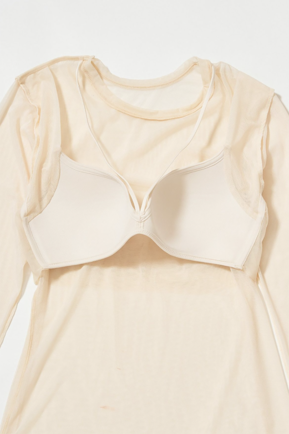 NICENICE MOMENT "MESH LS SHELL" (beige)