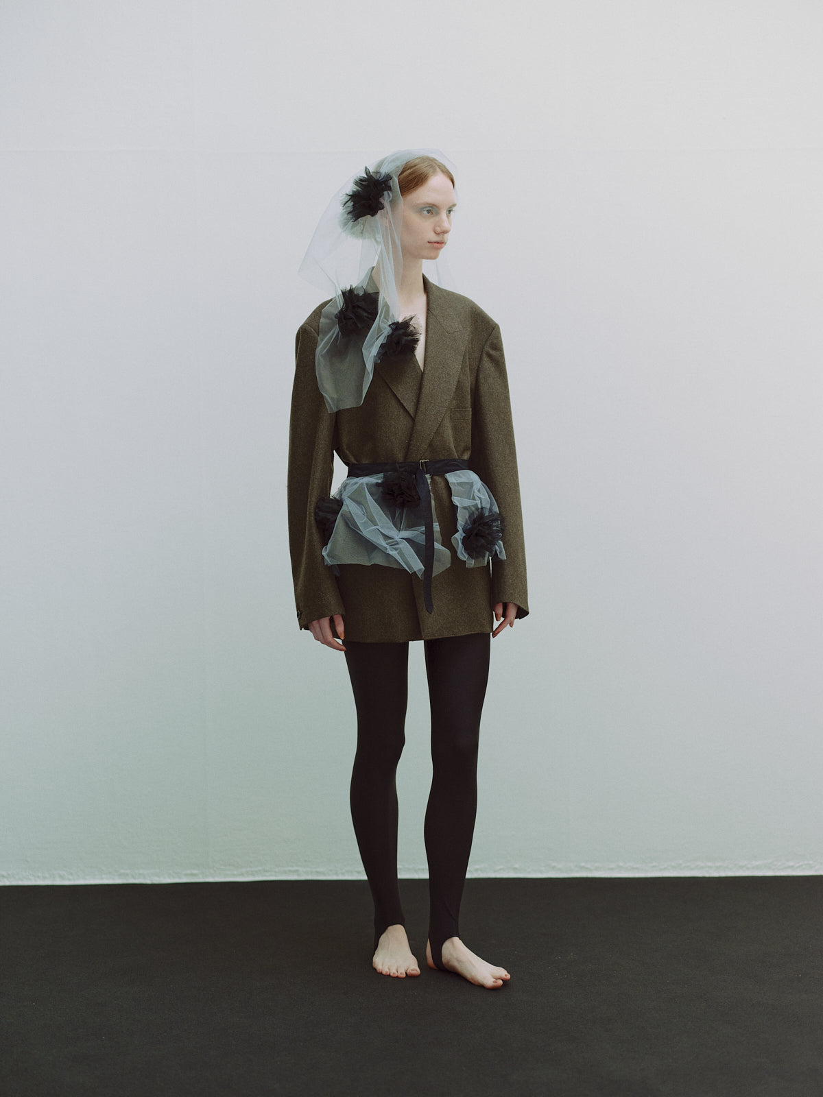 MARGE “wool double-breasted peak lapel jacket“