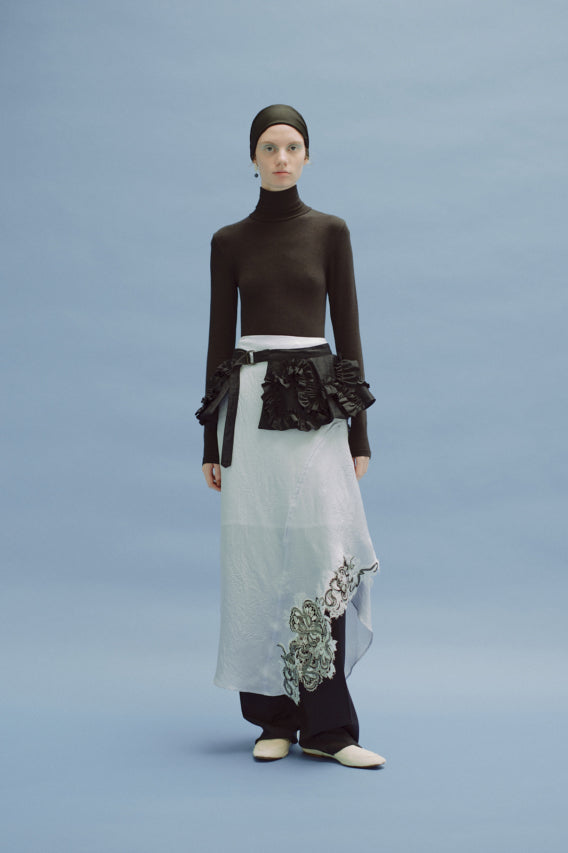 MARGE "taffeta frill detail belt" (black)