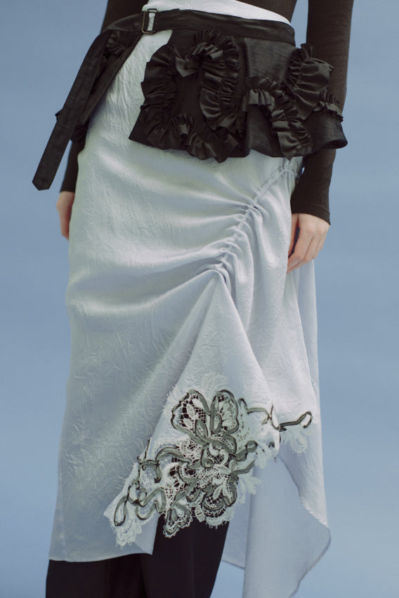 MARGE "taffeta frill detail belt" (black)
