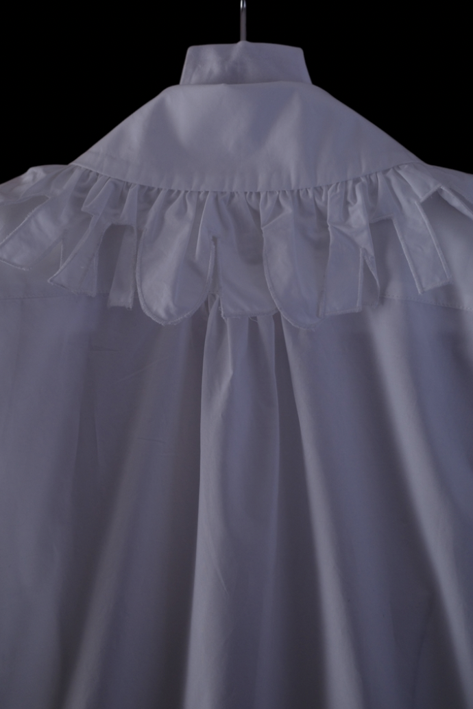 JUN MIKAMI "ruffle shirt" (white)