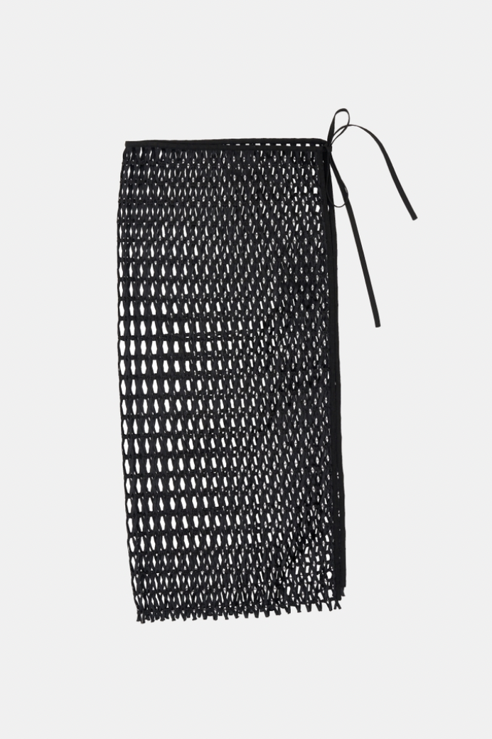 HAKUJI "Raschel lace waist wrap" (black)