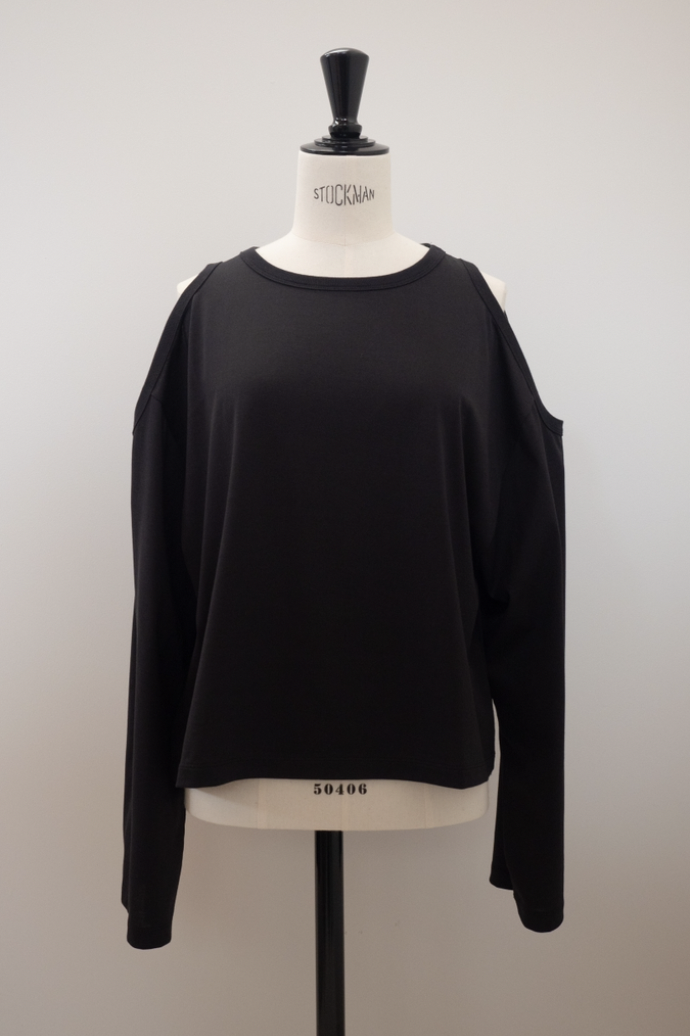 HAKUJI "Compact cotton shoulder hole LS" (black)