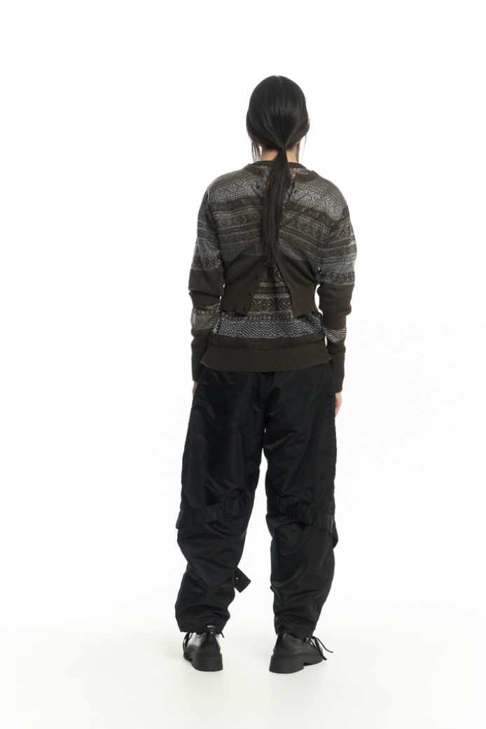 JUN MIKAMI "Fair Isle cardigan" (brown)