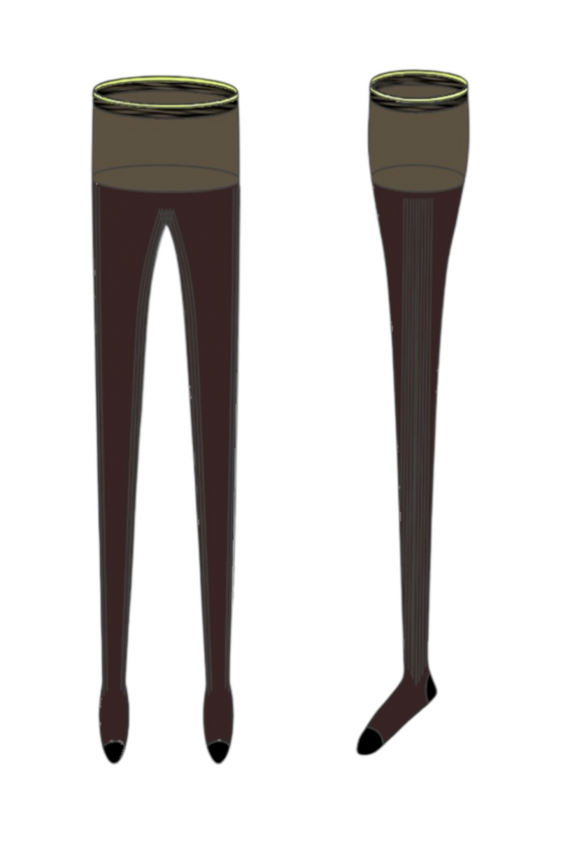 Marcomonde × JUN MIKAMI "bicolor tights" (choco/yellow)