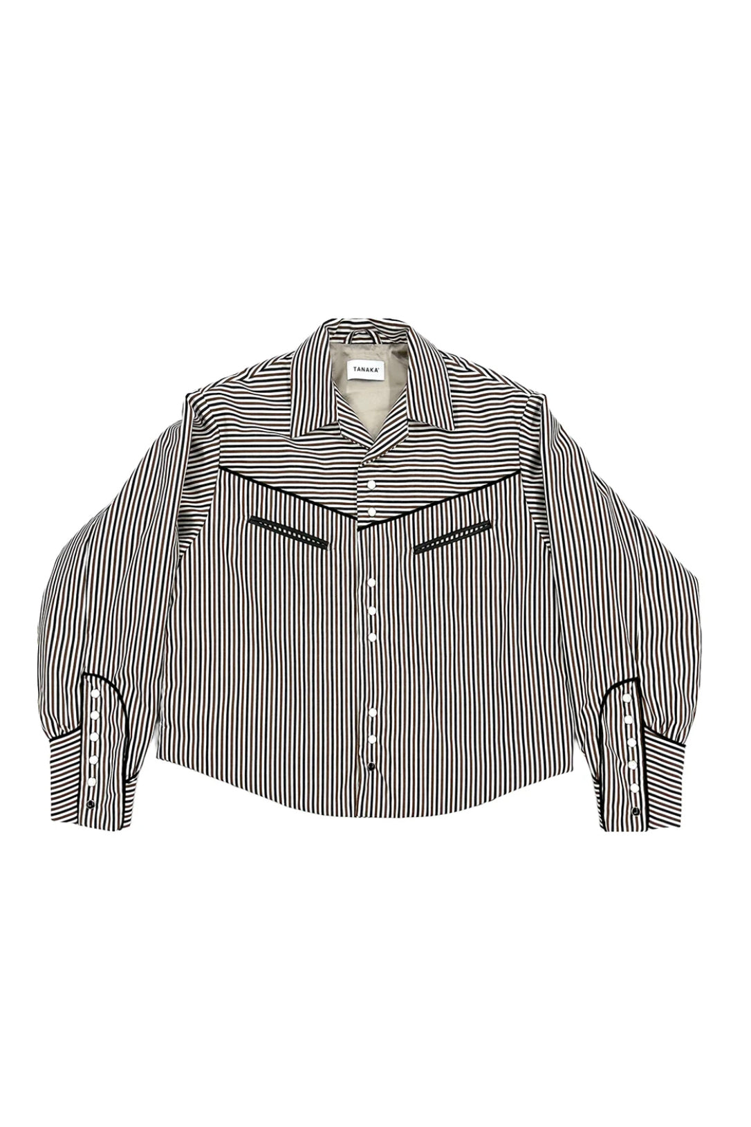 TANAKA "padded western shirt" (stripe)