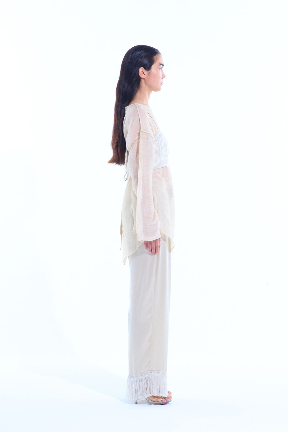 ERiKO KATORi "chanbray organdy top" (beige)