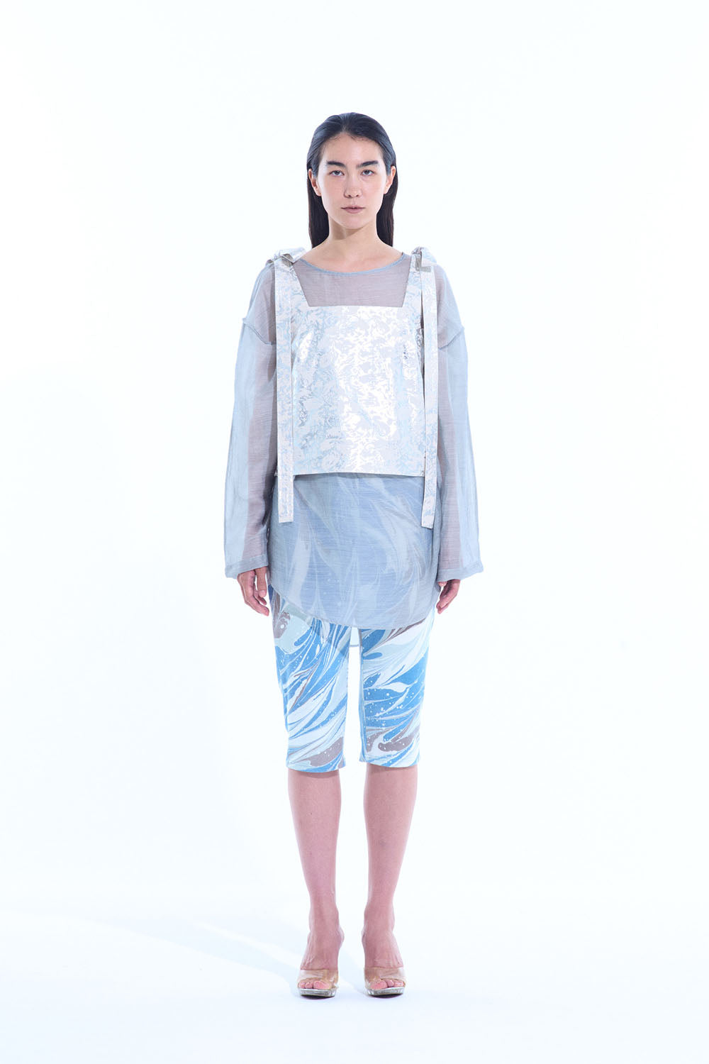 ERiKO KATORi "chanbray organdy top" (gray)