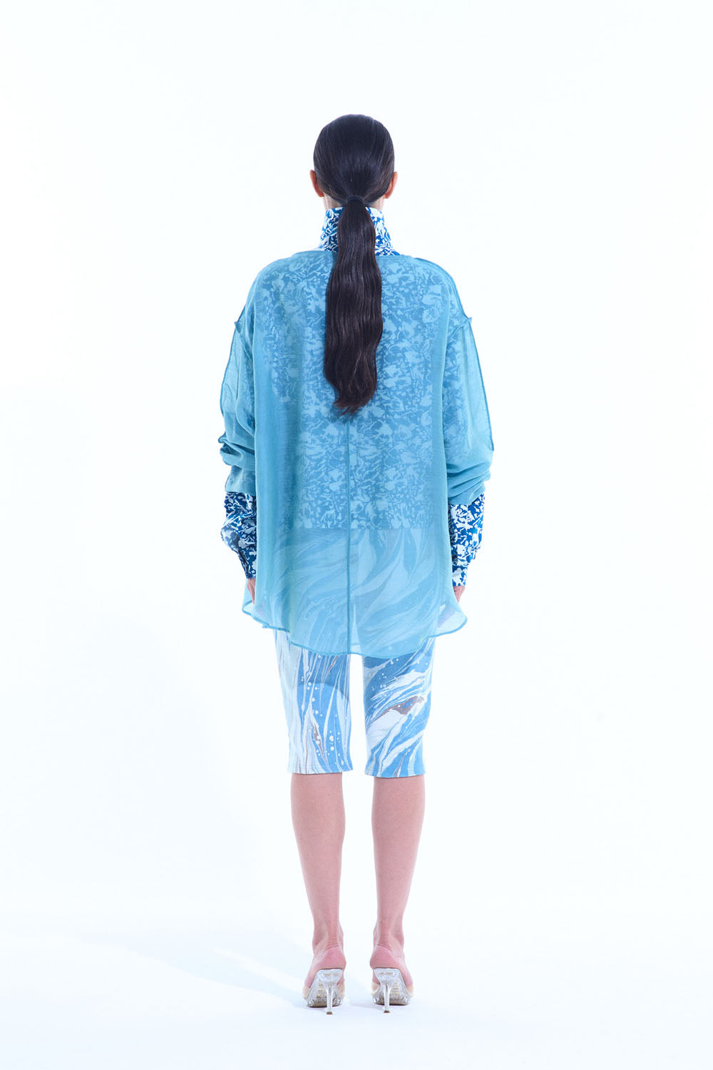 ERiKO KATORi "chanbray organdy top" (blue)