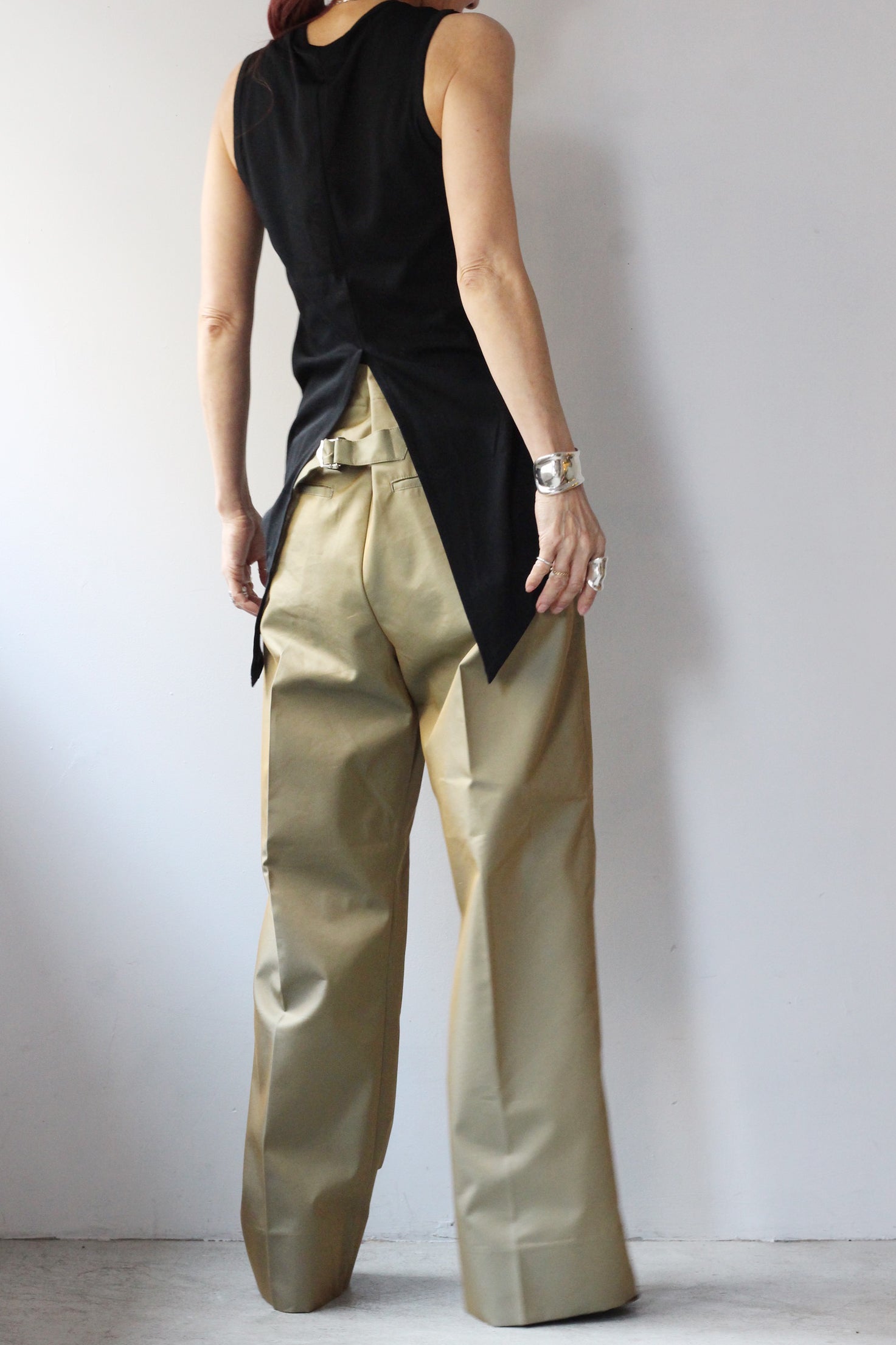 MARGE "back slit tank top" (black)