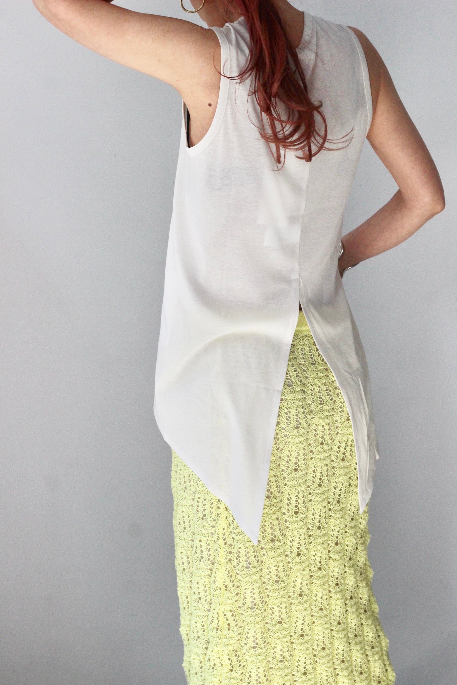 MARGE "back slit tank top" (light gray)