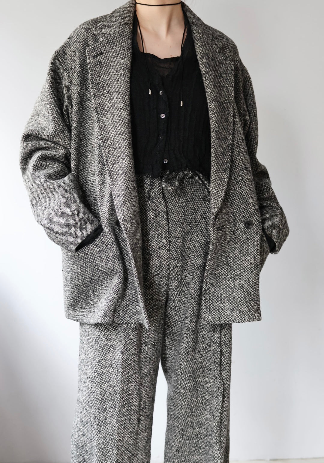 ERiKO KATORi "nep tweed jacket" (black)