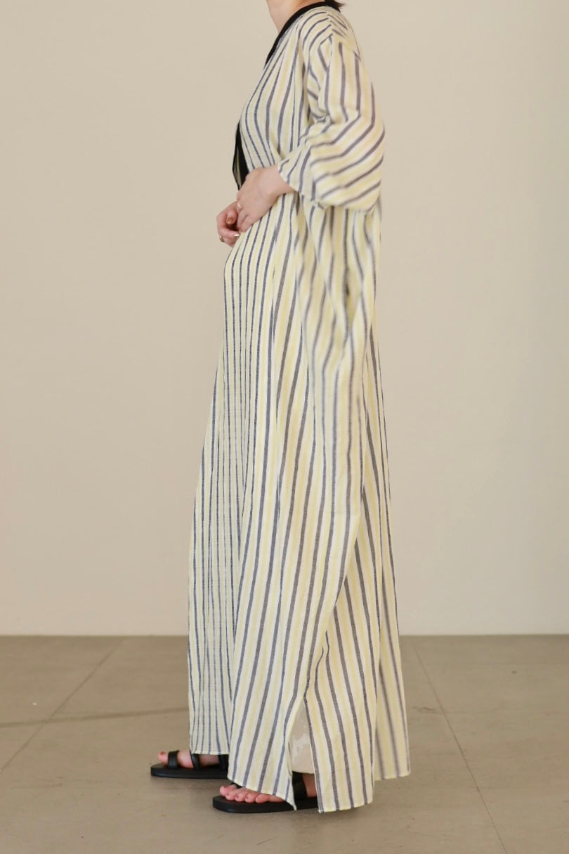 charrita "vestido geraba" (yellow stripe)