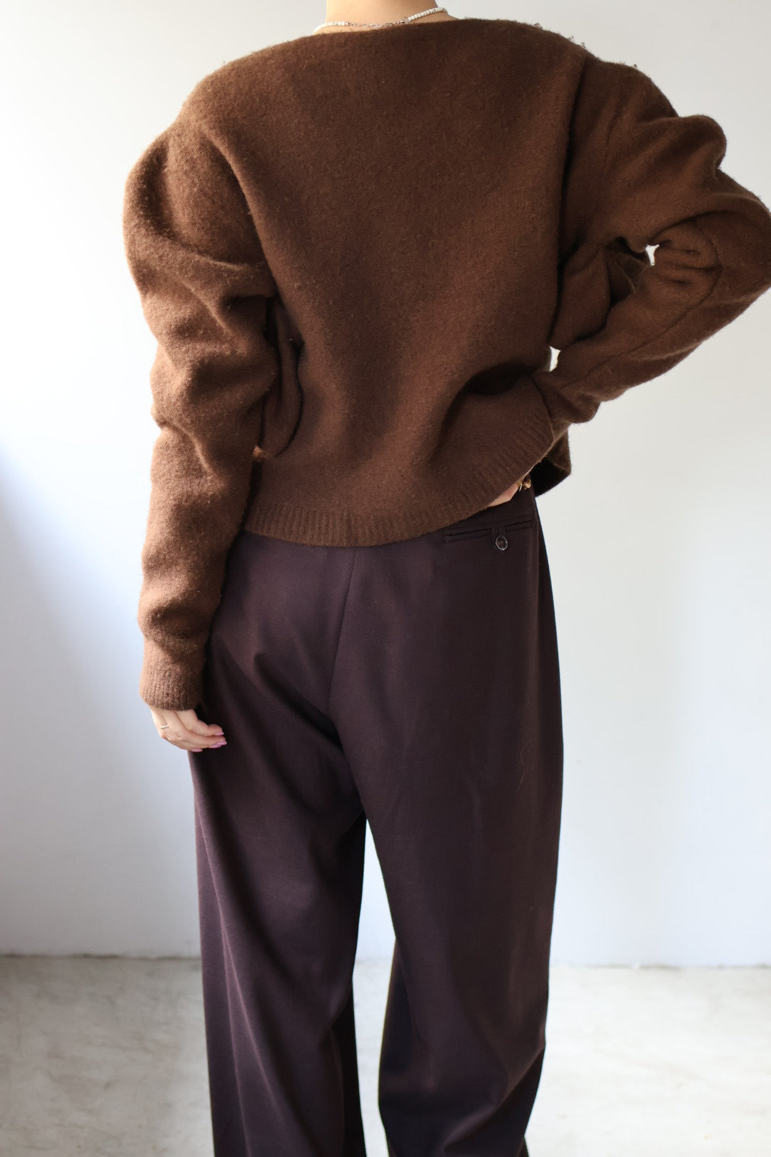 Pillings "inside puff Cardigam" (brown)