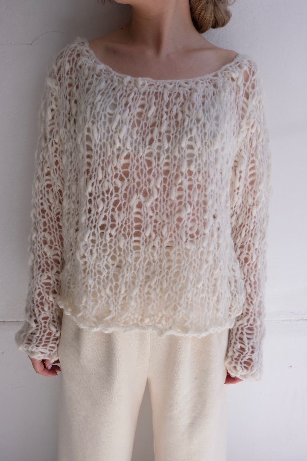 ERiKO KATORi "low gauge hand knit" (ivory)