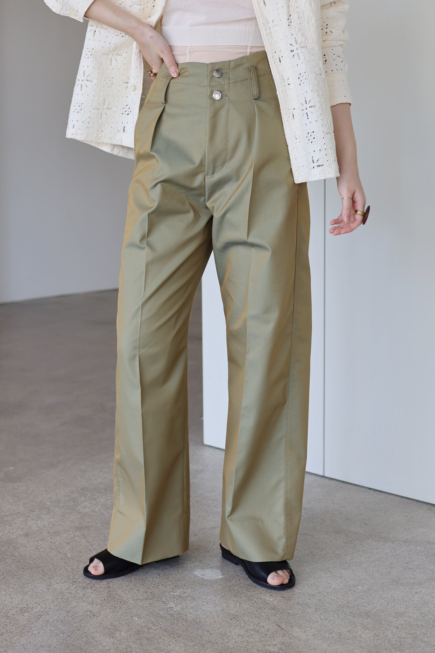 TANAKA "Wide Trousers" (sage)