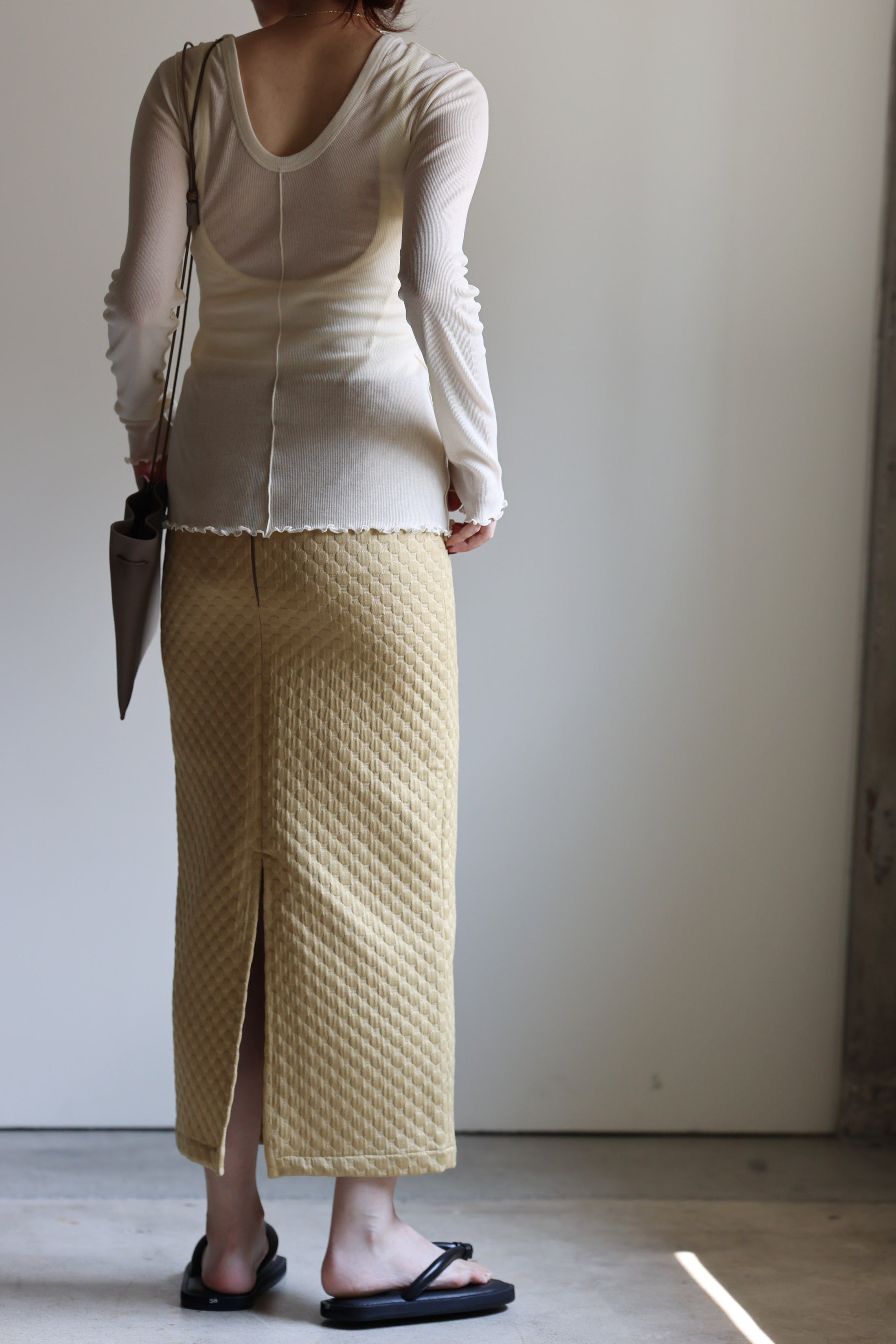HAKUJI "Sheer rib L/S PO" (ivory)