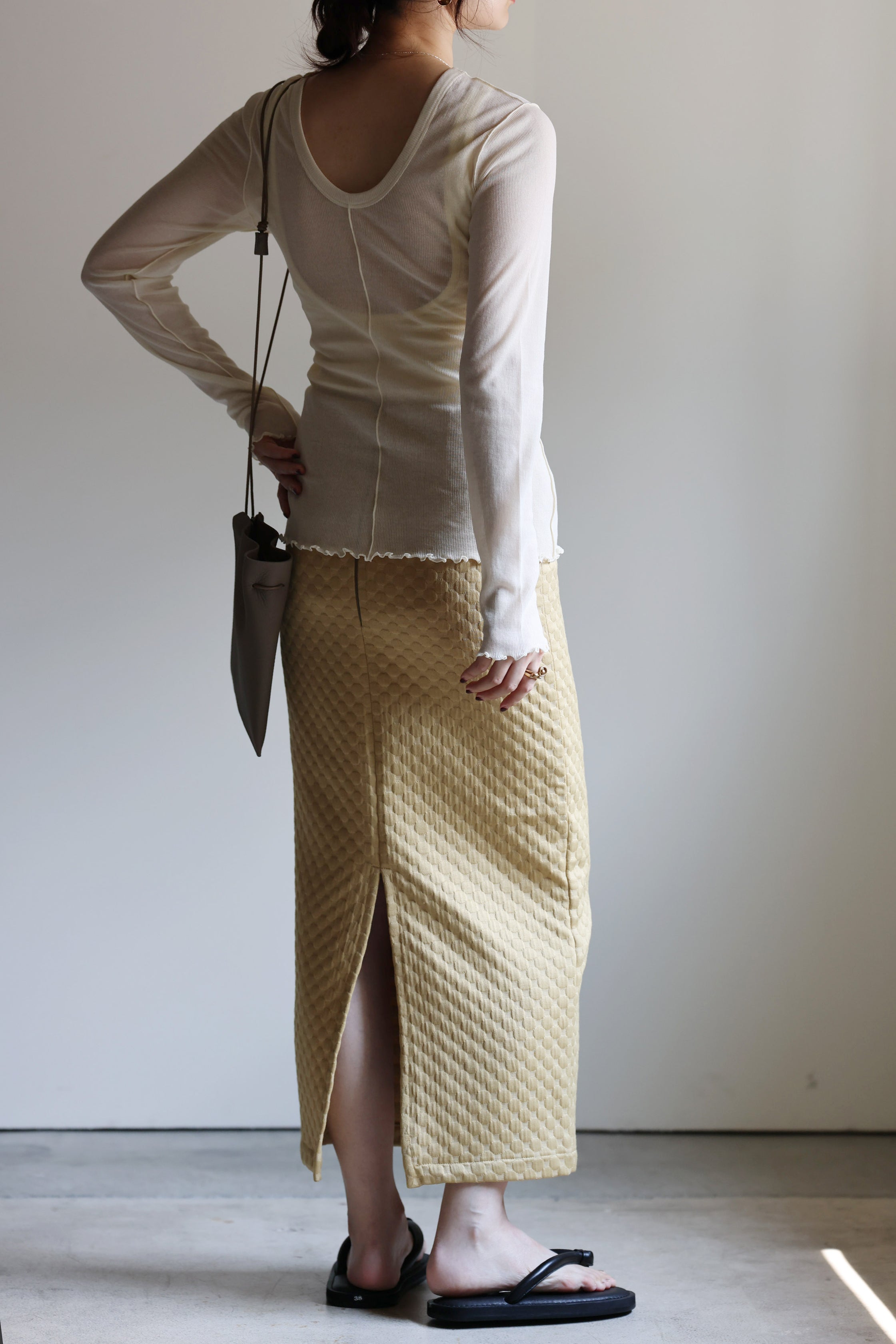 HAKUJI "Sheer rib L/S PO" (ivory)