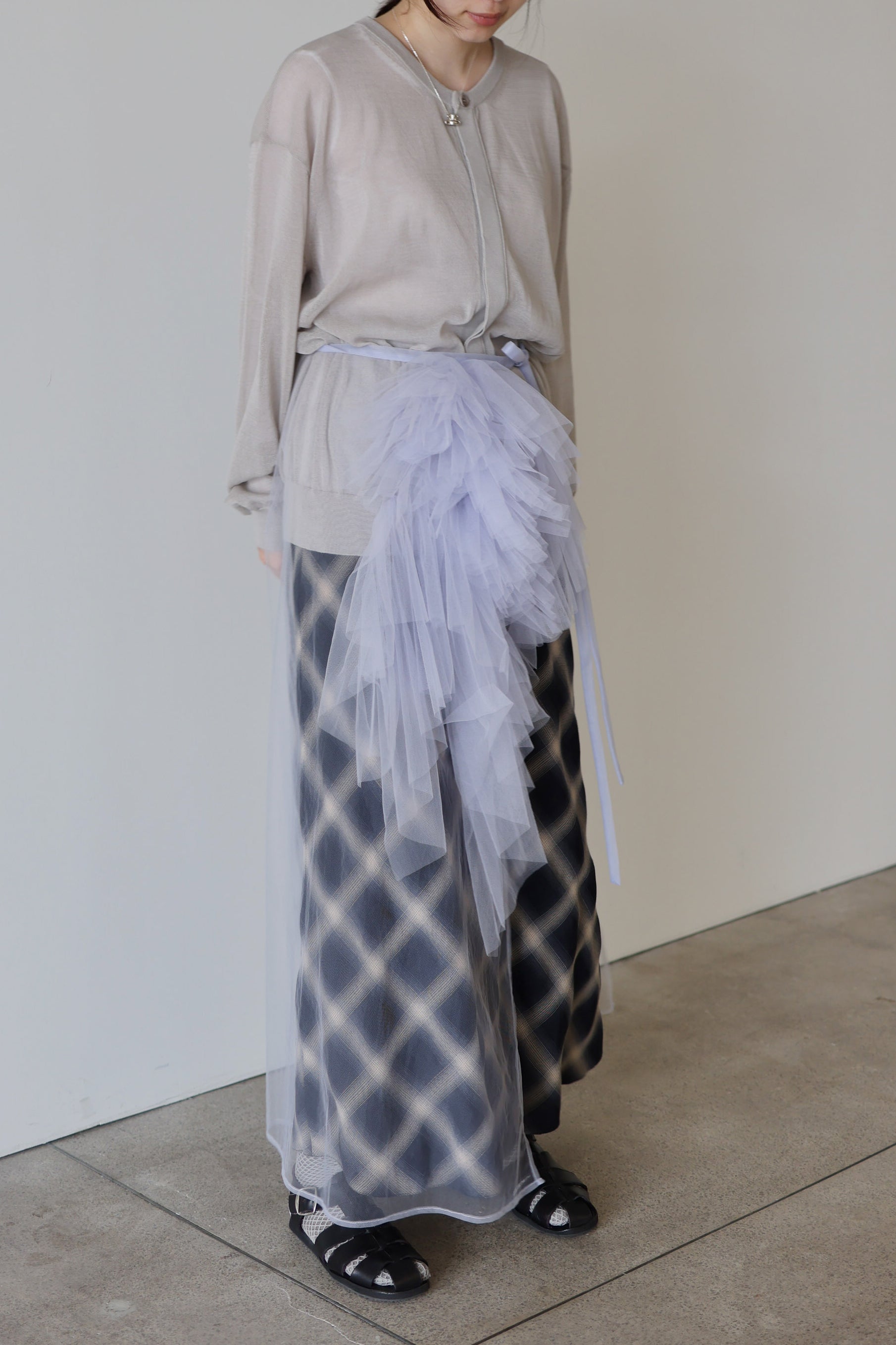 MARGE "tulle decorative wrap skirt" (purple)