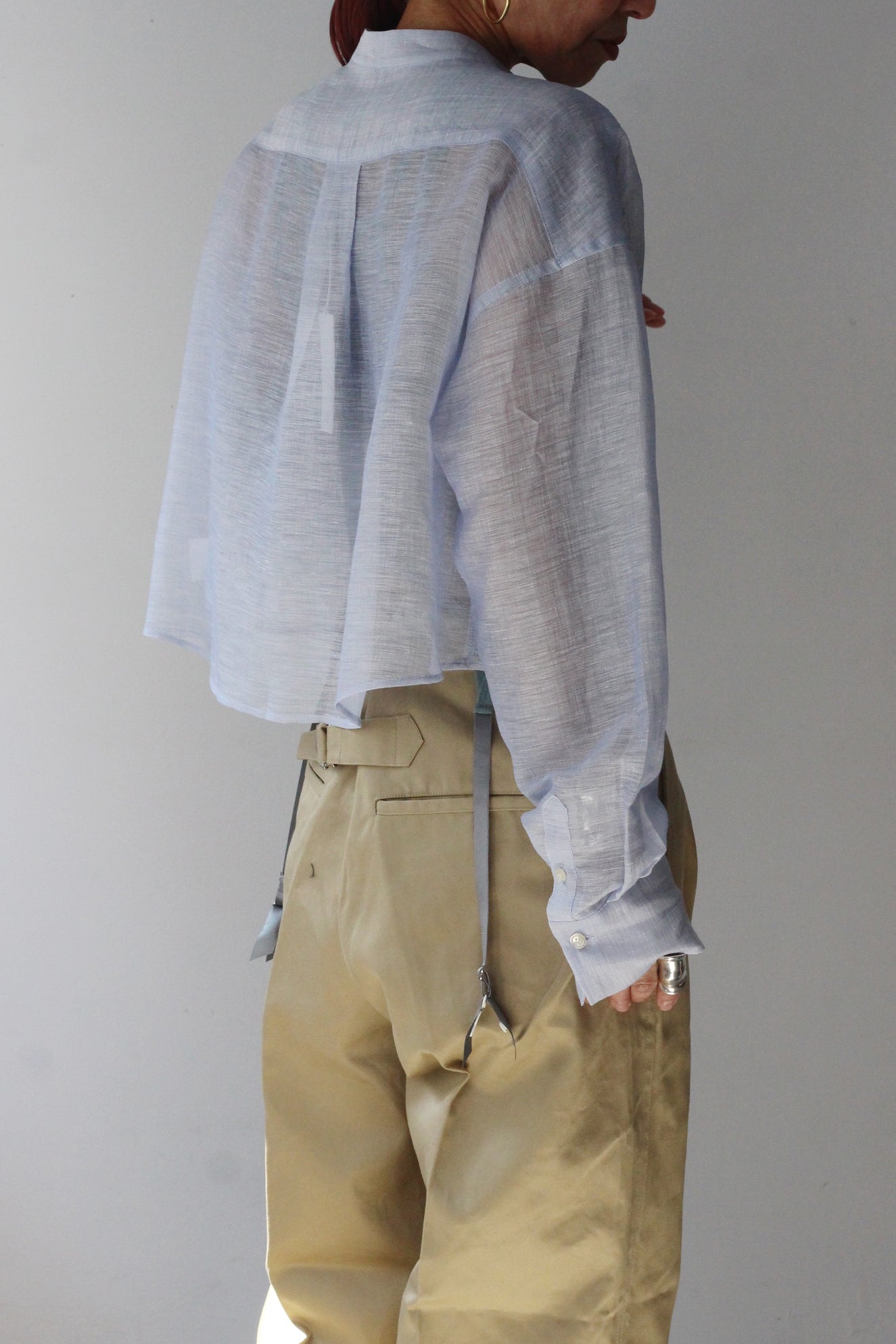 VILLD "Cropped wide shirt" (blue)