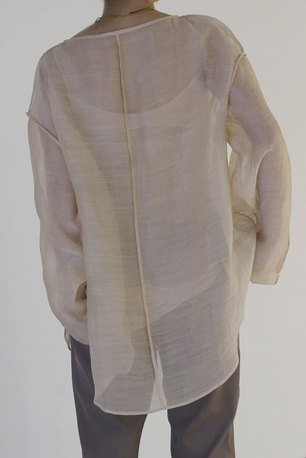 ERiKO KATORi "chanbray organdy top" (beige)