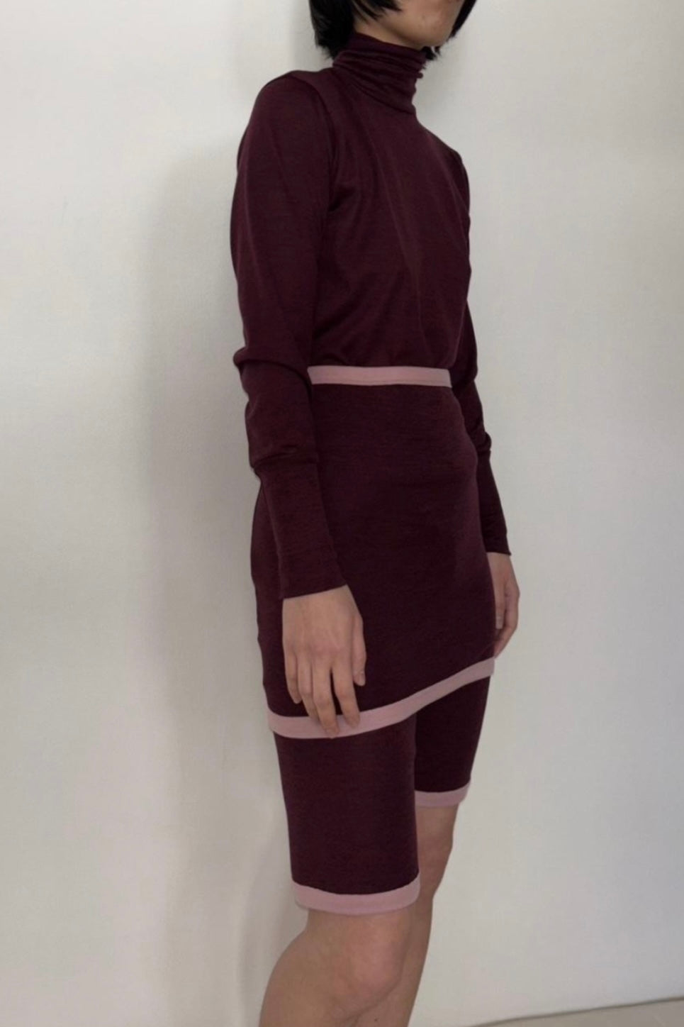 fifi collection "Merino wool trim bare top" (burgundy)