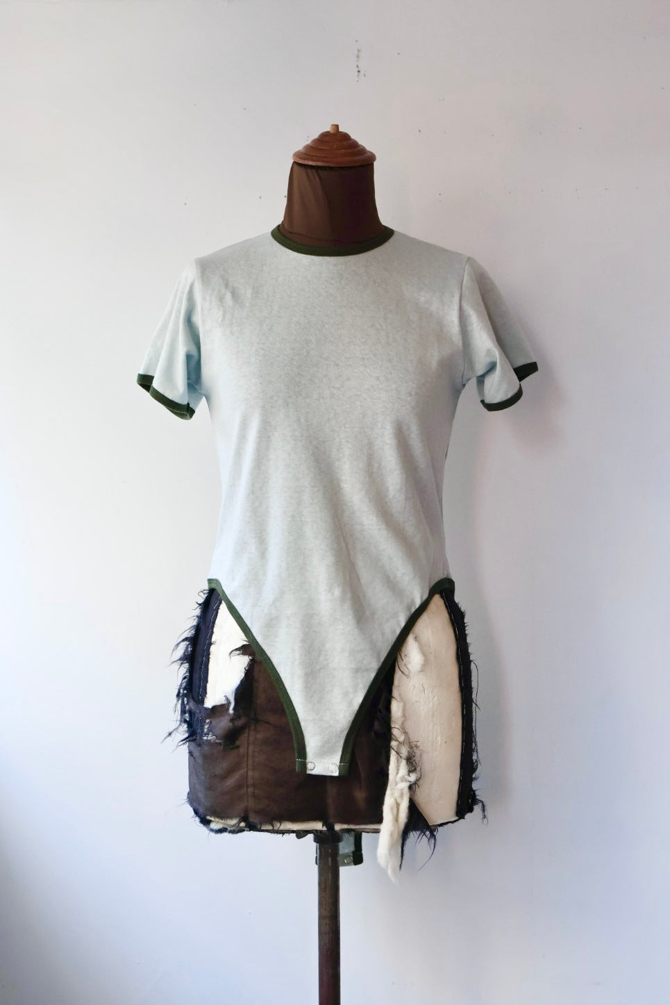 【美品】fifi collection パイピングボディスーツ/iceblue fifi collection 