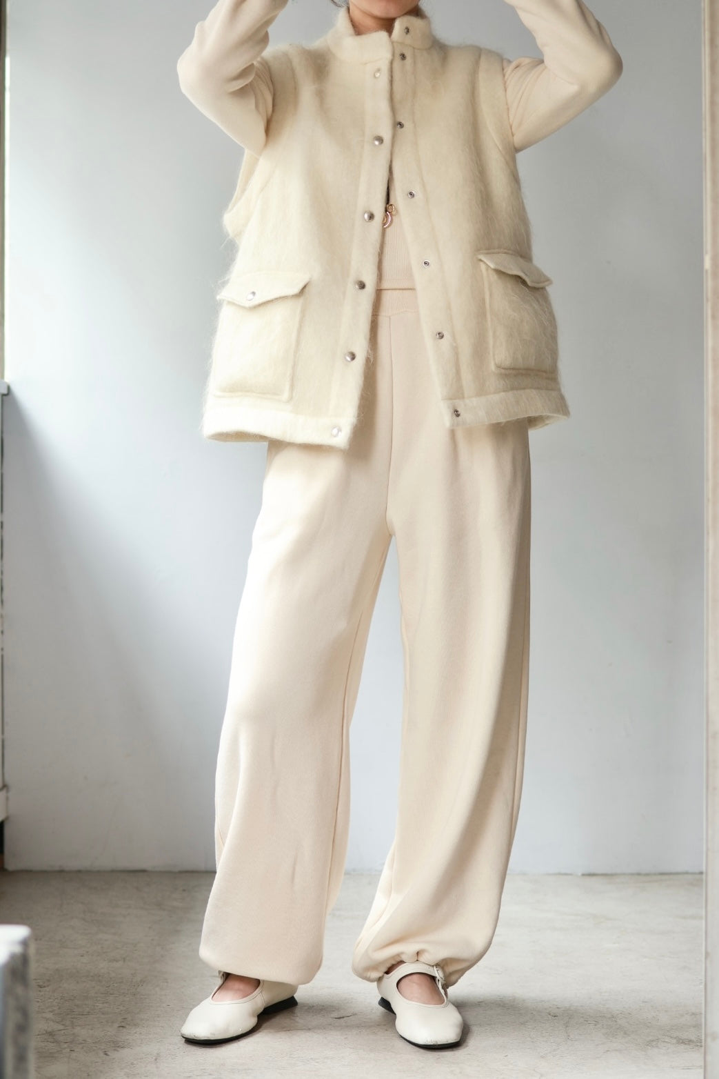 ERiKO KATORi "sweat wide pants" (ivory)