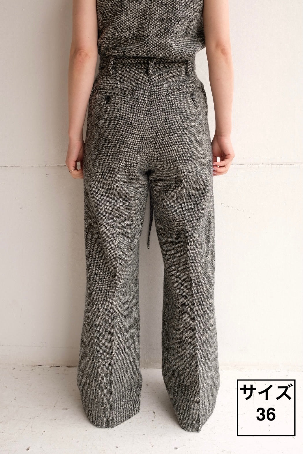 ERiKO KATORi "nep tweed wide pants" (black)