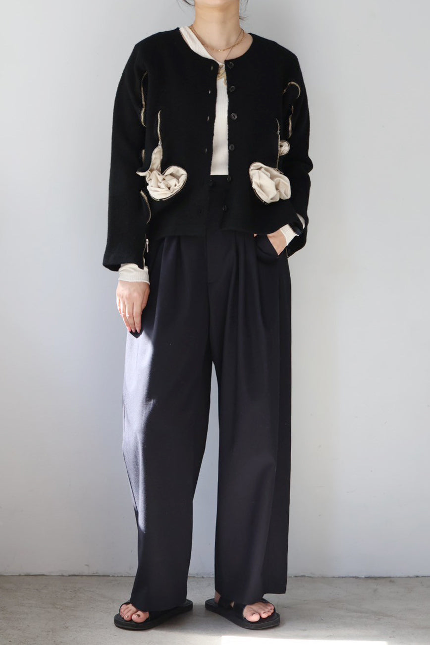 Pillings "inside zip cardigan" (black)