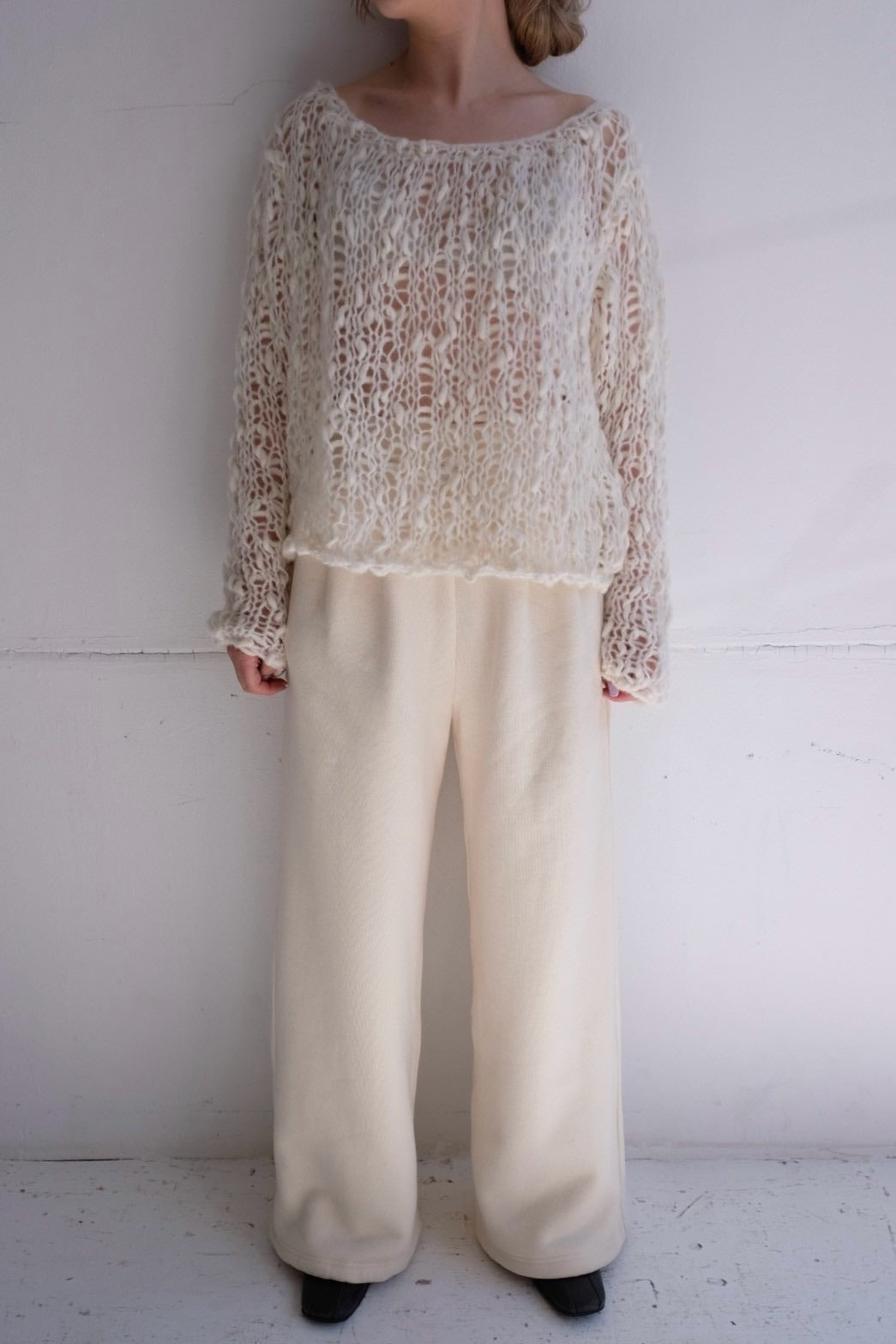 ERiKO KATORi "sweat wide pants" (ivory)