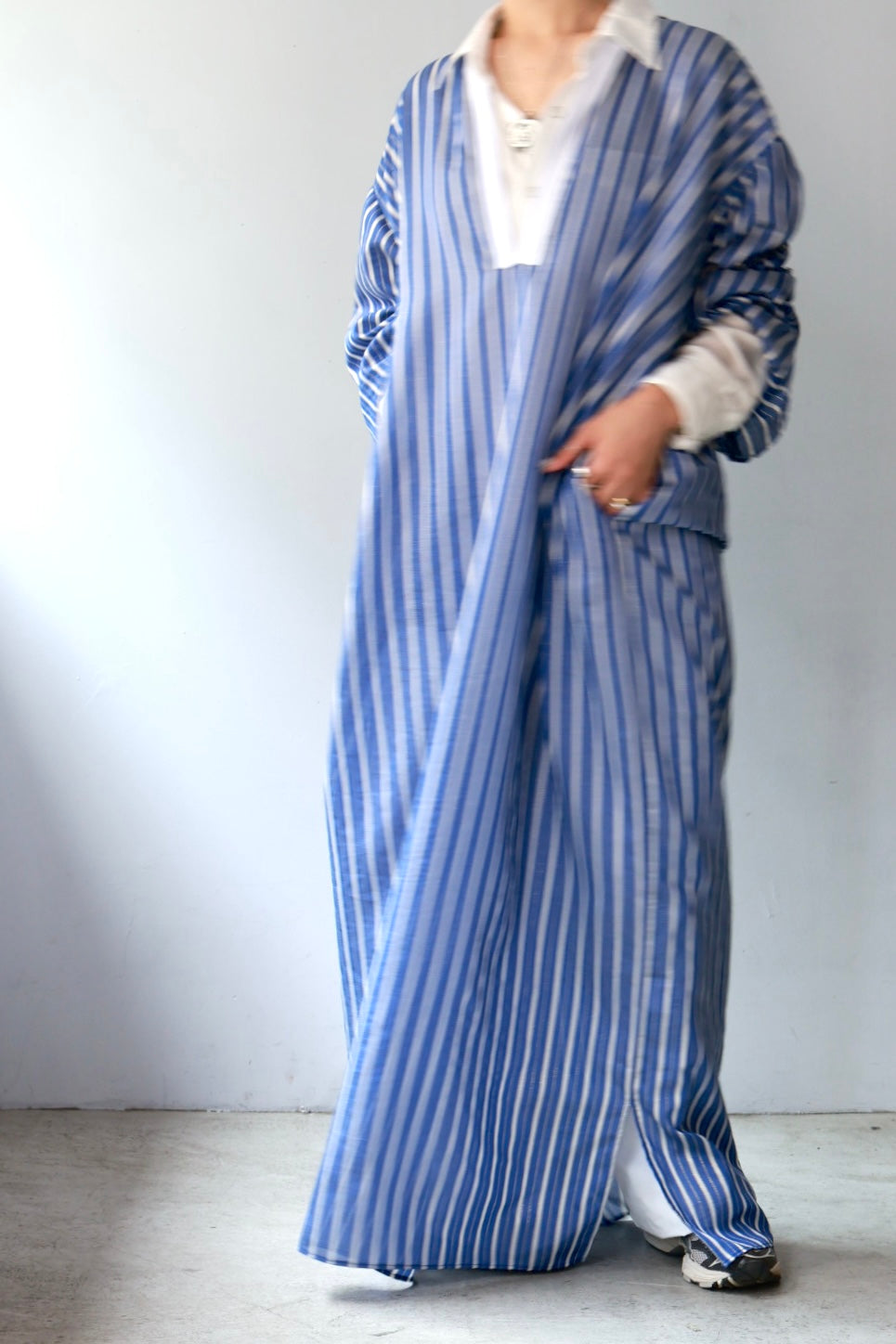 charrita "vestido geraba" (blue stripe)
