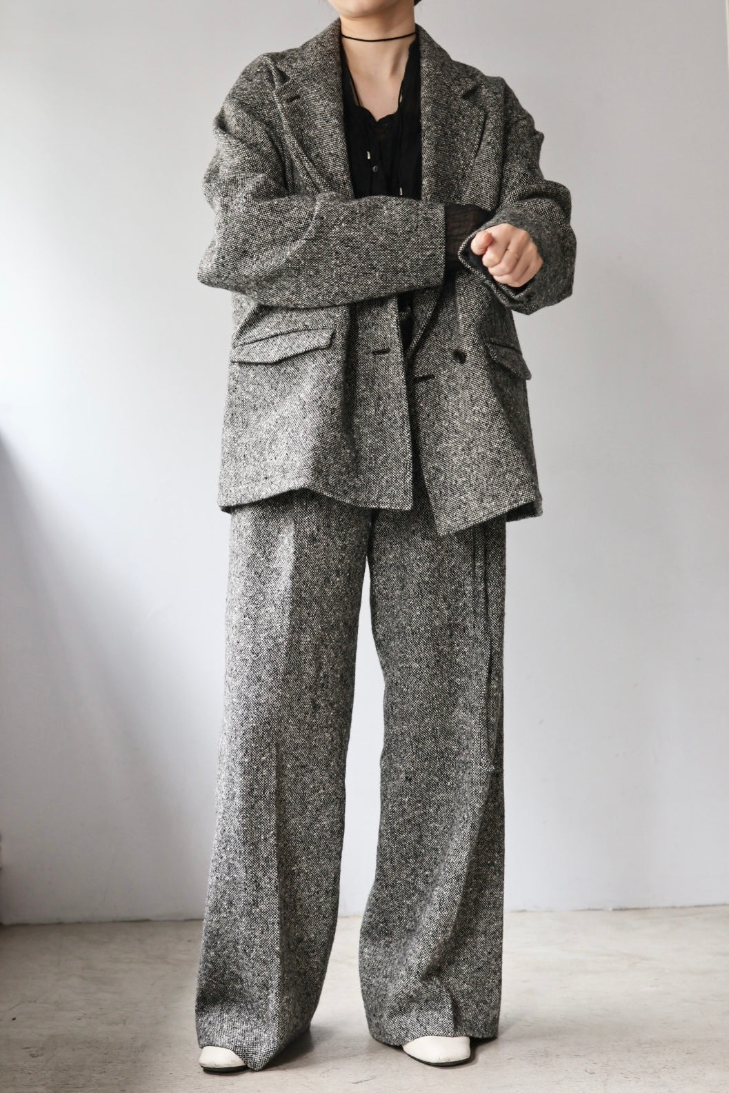 ERiKO KATORi "nep tweed jacket" (black)